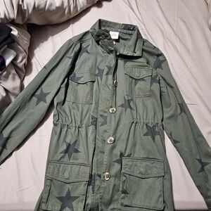 Green Star Patterned Jacket